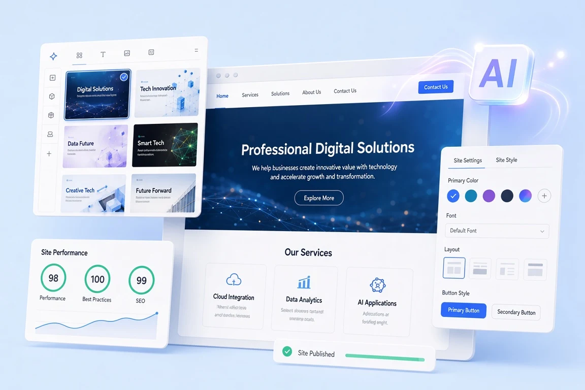 AI website builder: fast, simple and powerful